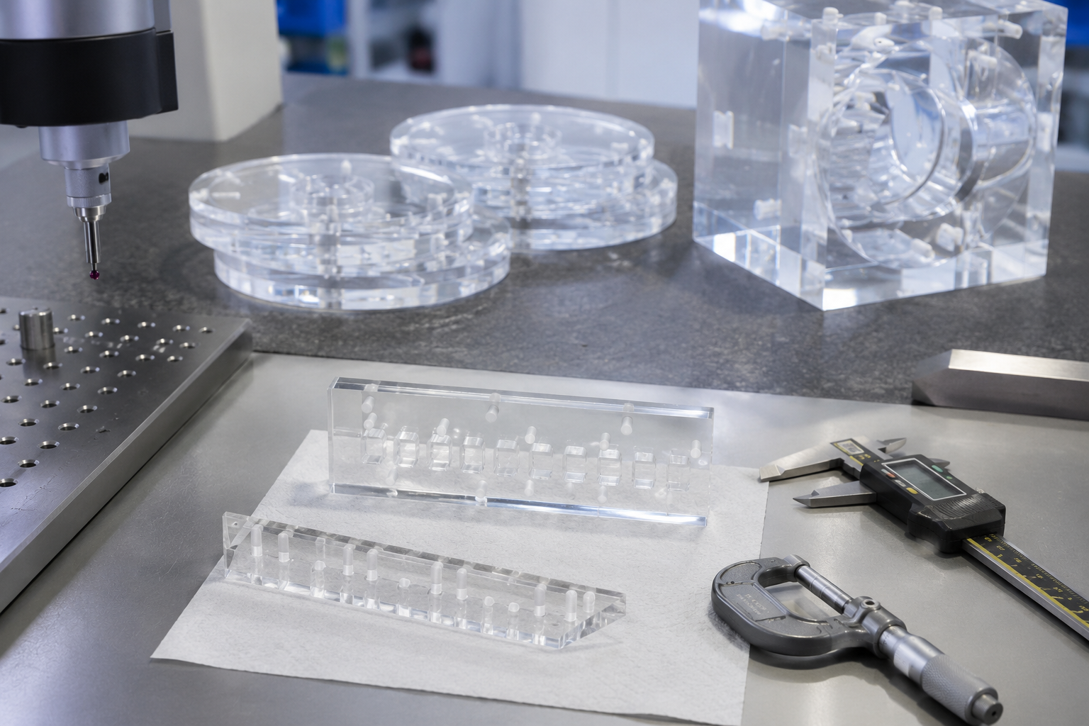 Acrylic PMMA CNC machining stock comparison reference