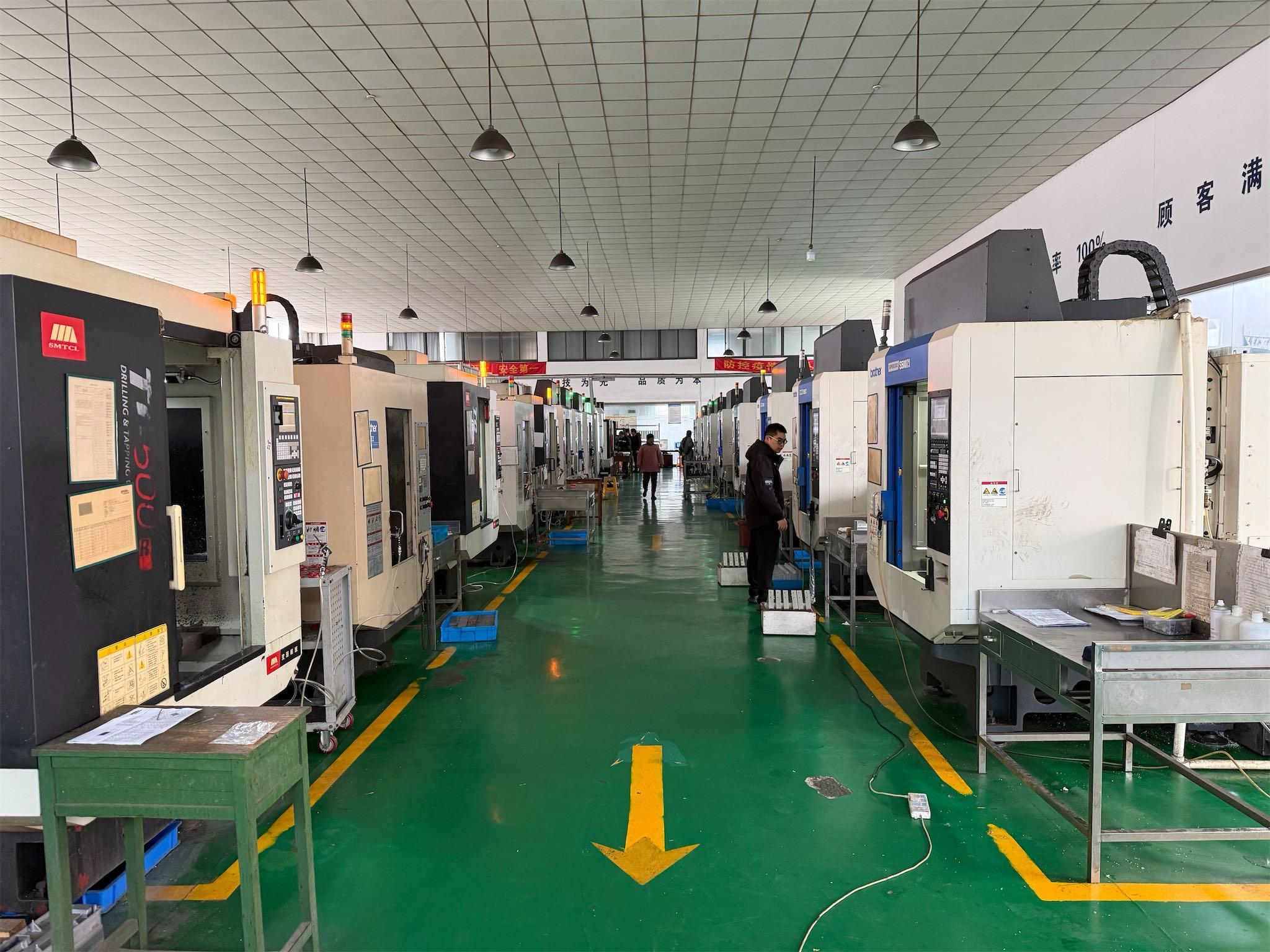 Illustrative CNC machining-centre rows