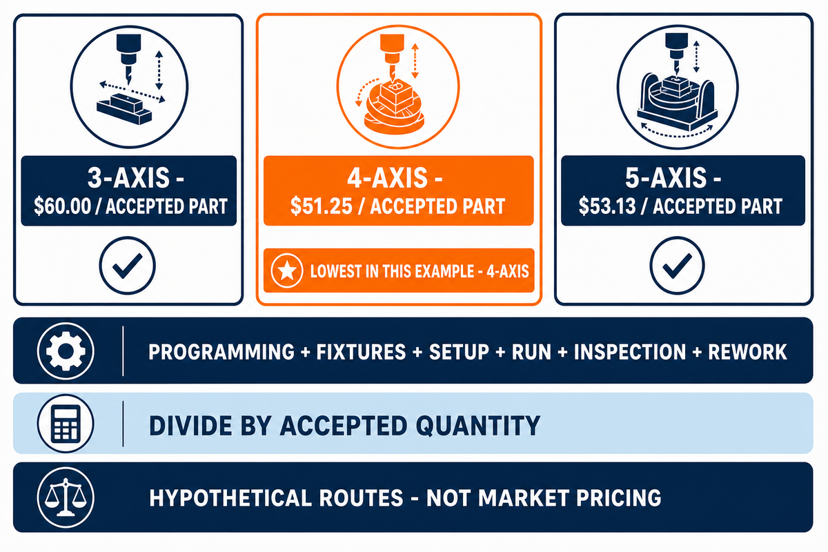 Compare Cost per Accepted Part, Not Machine Rate — Zhenling