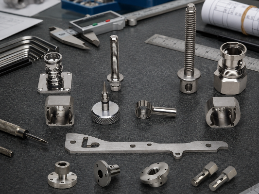 Finished CNC Parts and Industry Applications in Manufacturing Facility