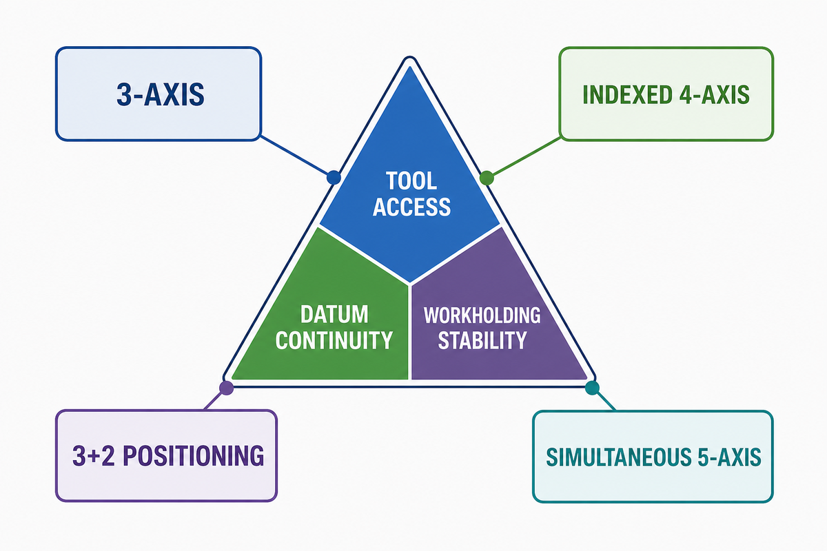 Choose 3-Axis, 4-Axis, or 5-Axis by Setup Risk — Zhenling