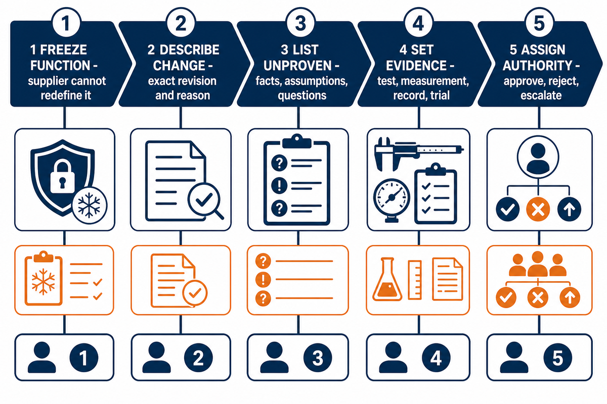 Use the 5-Step DFM Change-Authority Path — Zhenling