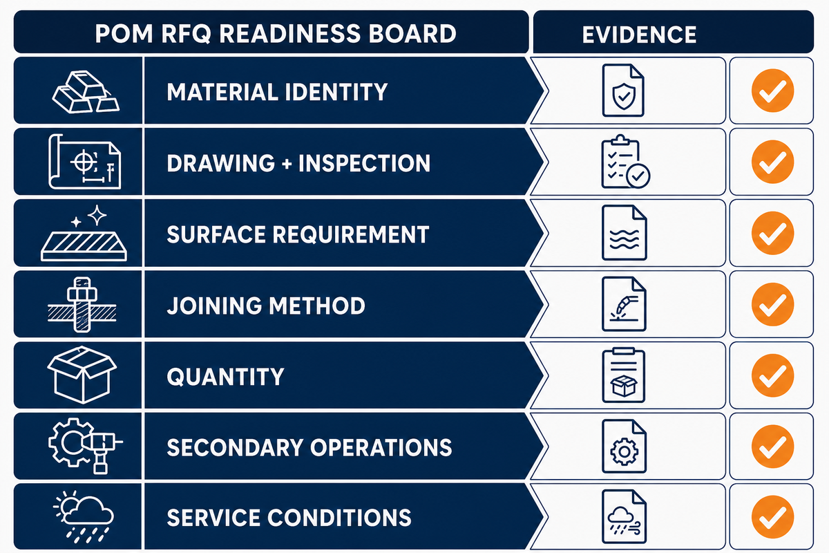 POM CNC Machining RFQ Checklist, What to Prepare Before You Request a Quote