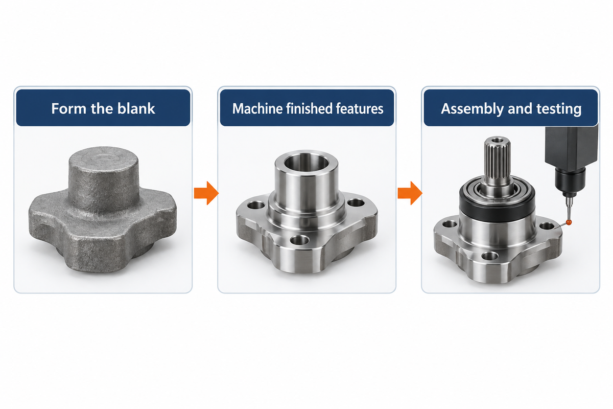 Integrated suppliers join blank forming, machining, assembly and testing; official manufacturing descriptions.