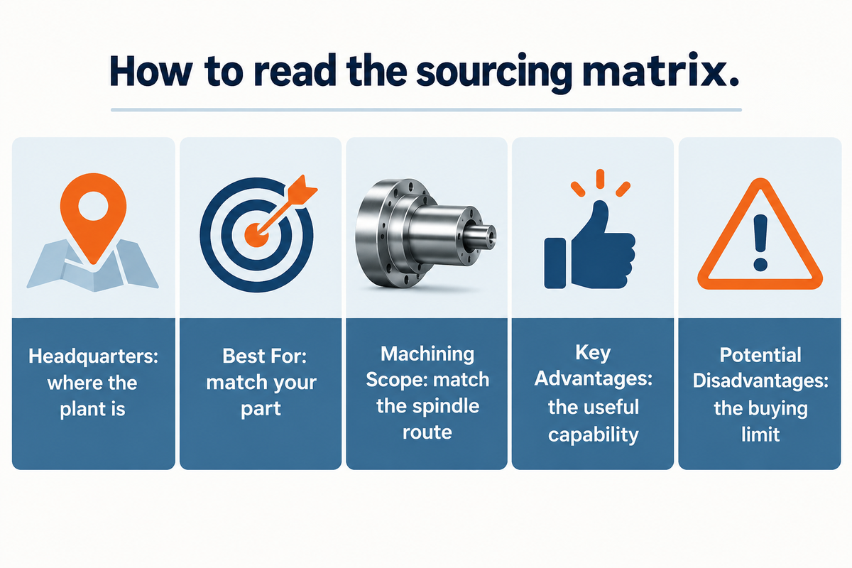 Read the brass sourcing matrix by location, best-for fit, machining scope, advantages and purchasing limits.
