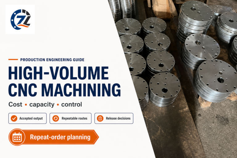 Usinagem CNC de alto volume: o que muda em escala?