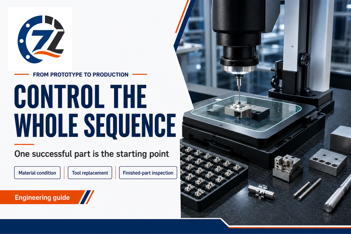Repeatability requires material, tooling, finishing and inspection control across tool life and replacement.