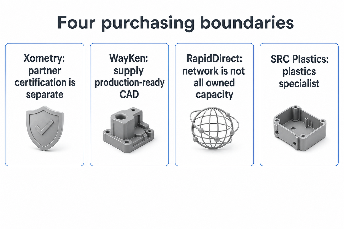Four purchasing boundaries in the supplier comparison
