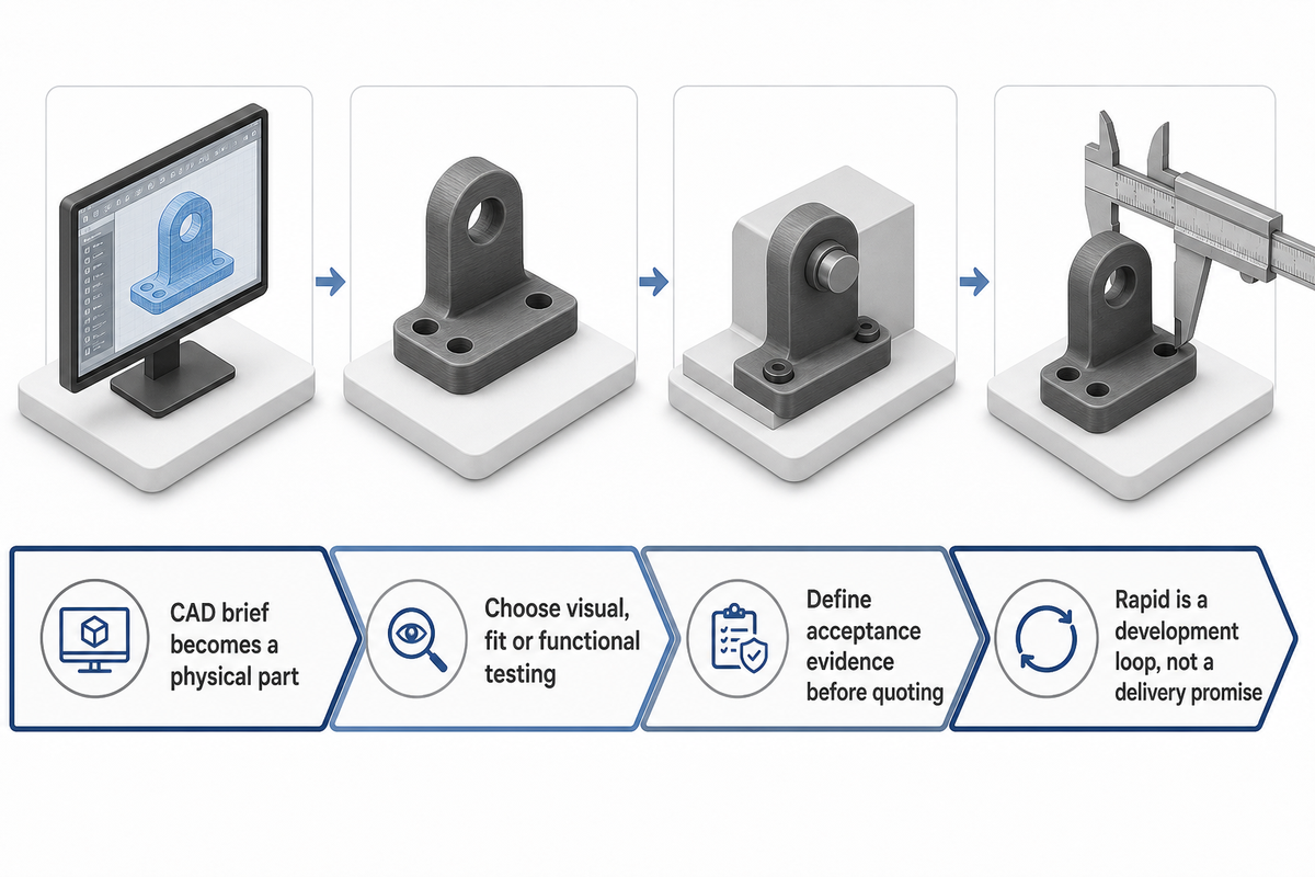 From CAD brief to prototype acceptance evidence