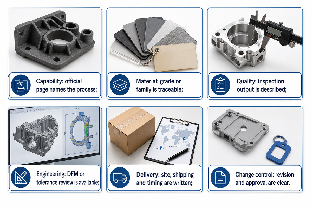 Validate six kinds of supplier evidence before ordering
