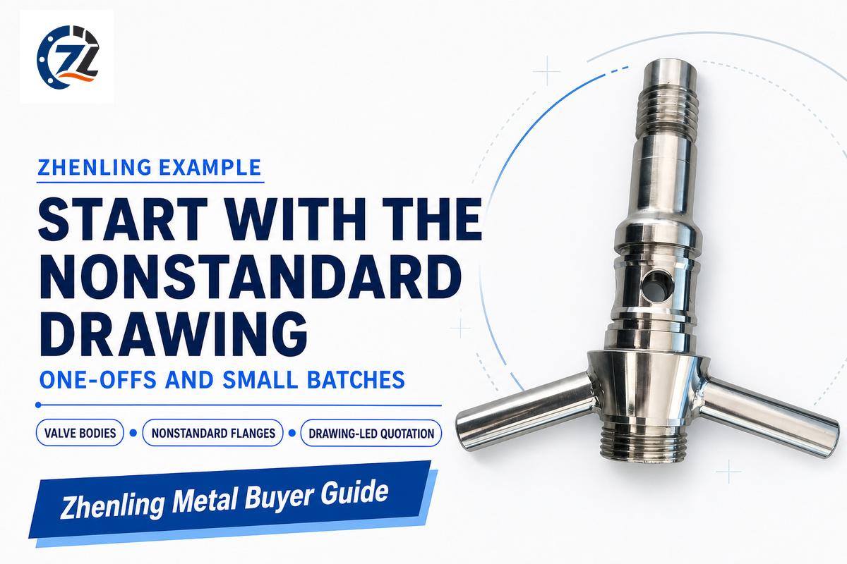Zhenling example of drawing-led one-off and small-batch stainless valve-body and flange work