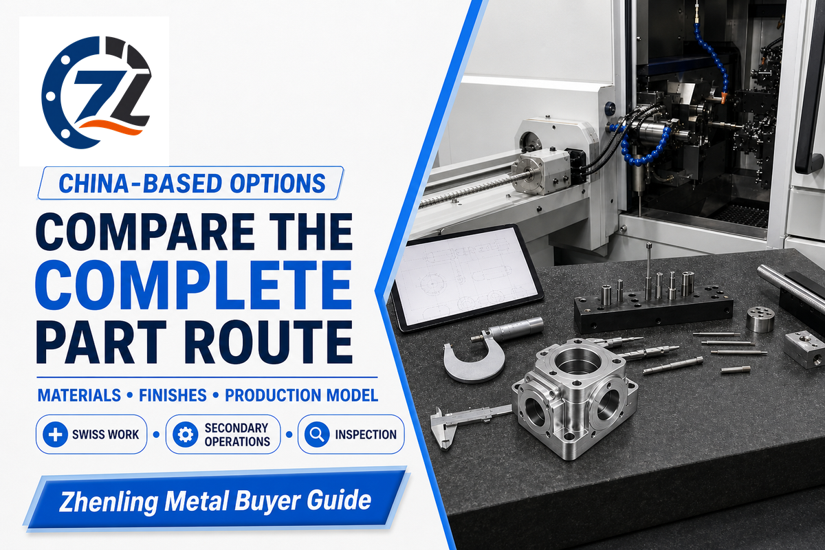 Drawing and small turned parts illustrate comparing Chinese Swiss machining production routes